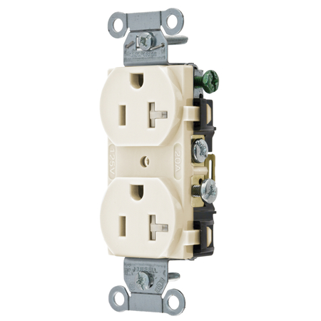 HUBBELL WIRING DEVICE-KELLEMS Commercial Specification Grade Duplex Receptacles CR20LATR